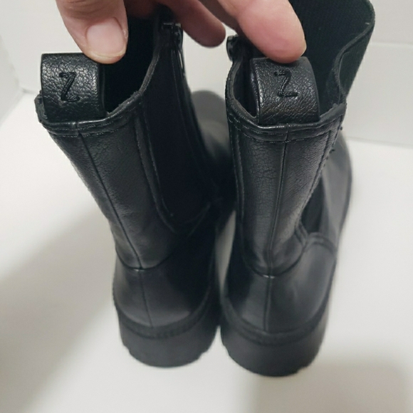 Zodiac Black Chunky Platform Moto Ankle Boots size 8.5 - Picture 5 of 10